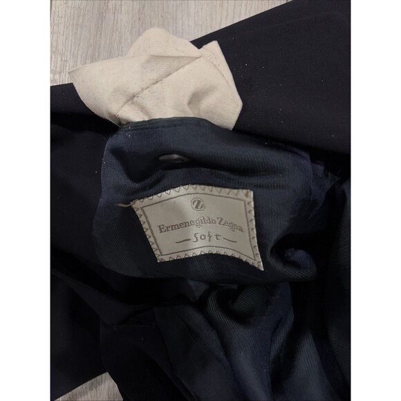 Ermenegildo Zegna Suit Jacket Mens 42S Black Wool Soft Designer Switzerland - Picture 13 of 14